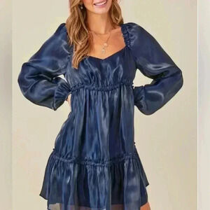 🆕 Melloday Chiffon Tier Tunic Top XS🆕